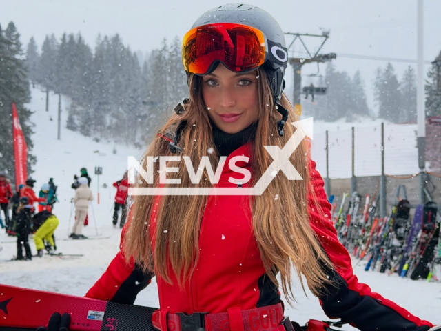 Vanessa Lopes poses in undated photo. She had to be rescued after going to an inappropriate part of the mountain and falling multiple times while skiing at Swiss Alps. Note: Private photo taken from social media. (@vanessalopesr_/Newsflash)
