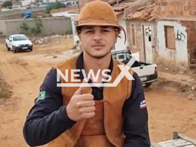 Ivan Deivison Silva Belintardo poses in undated photo. He is suspected of killing Karla Rafaelli de Oliveira Rocha in Varzea Nova, Brazil. Note: Private photo. (Newsflash)