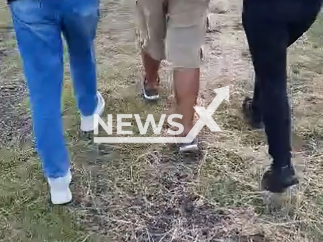 Police arrests a 28-year-old man in Tupancireta, Brazil, undated. He is accused of kidnapping, false imprisonment and bodily harm in the context of domestic violence. Note: Photo is a screenshot from the video (@dpregionalsantamaria/Newsflash)