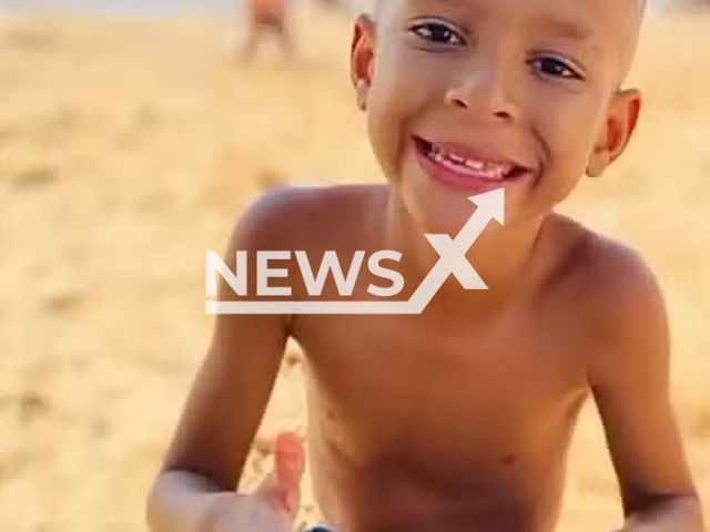Jonathan Luiz Campagna, 8, poses in undated photo. He died in Araras (SP), Brazil on Jan. 14, 2026. Note: Private photo. (Newsflash)