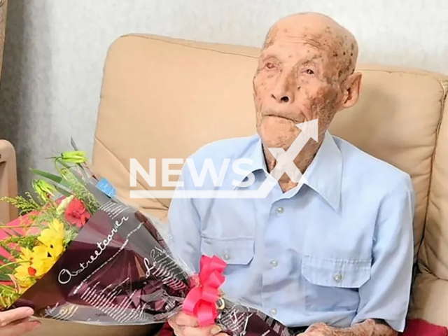 Photo shows Mizuno Kiyotaka, known as the oldest man in Japan. He died at the age of 111 on 8 Feb 2026. Private photo. (Newsflash)