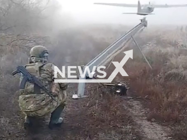 This image is a screen grab of the video supplied titled NewsX-PokrovskKrasnopol-01.mp4: Footage shows Russian 2S19 Msta-S self-propelled artillery targeting Ukrainian stronghold using Krasnopol-M2 high-precision guided munition on the frontlines near Pokrovsk, Ukraine on Friday. Feb. 13, 2026.(Clipzilla)
