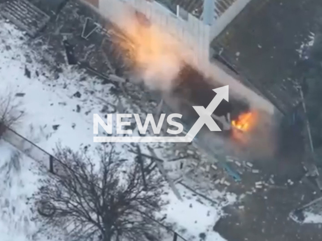 This image is a screen grab of the video supplied titled NewsX-DronesOrekhovo-01.mp4: Footage shows Russian FPV drones targeting Ukrainian targets near Orikhiv, Ukraine on Tuesday, Feb. 17, 2026.(Clipzilla)
