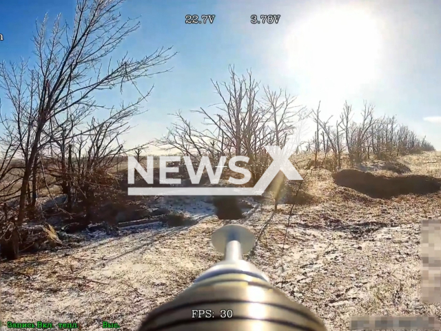 This image is a screen grab of the video supplied titled NewsX-StrongholdDnipropetrovsk-01.mp4: Combat footage shows Russian UAVs pounding Ukrainian positions paving the way for assault infantry to storm enemy trenches and strongholds in the Dnipropetrovsk region, Ukraine on Wednesday, Feb. 18, 2026.(Clipzilla)