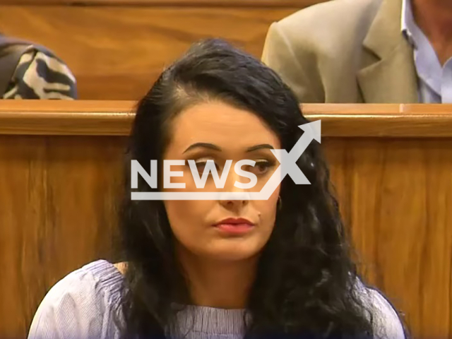 Picture shows the child killer Amber-Lee Hughes, undated. The former pre-school teacher raped and killed four-year-old Nada-Jane Challita in January 2023. Note: Image is a screenshot from video. (Newsflash)