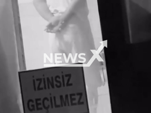 Authorities inspect a place after a person was recorded kneading dough with their feetin Akyazi, Turkey, undated. They sealed the place. Note: Photo is a screenshot from a video. (@akyazibeltr/Newsflash)