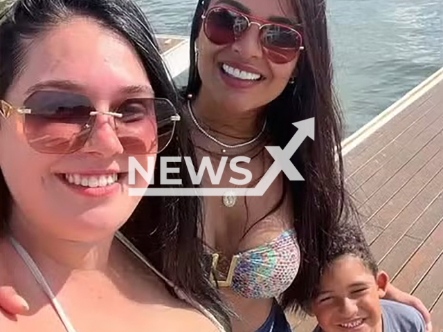 Picture shows Marina (left), her friend Viviane (right), and her son, victims of the speedboat accident between Rifaina and Sacramento, Brazil, undated. Note: Private photo. (Newsflash)