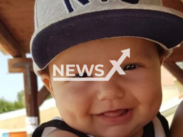 Lorenzo Corona poses in undated photo. The child died after choking on a sausage in Sestu, Italy,  on 22 February 2026. Note: Private photo. (Newsflash)