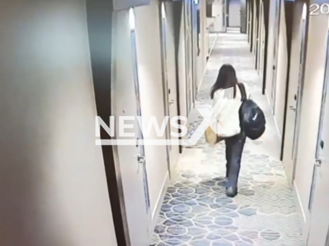 This image is a screen grab of the video supplied titled NewsX-ChineseBusinessmanMurder-01.mp4: Footage shows suspects vehicle used by the 4 suspects and footage from the hotel after the murder on Monday, Jan. 19, 2026.(Clipzilla)