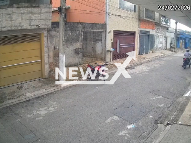 Teenager attempts to steal a motorcycle but ends up beaten in Suzano, Brazil, Feb. 24, 2026. He was taken to a hospital. Note: Photo is a screenshot from the video (Newsflash)