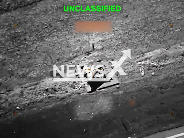 Footage shows Iranian attack drones being destroyed by a precision strike moments before they could be launched in Iran, undated. Footage shared by U.S. Central Command on Tuesday, Mar. 3, 2026.(Clipzilla)