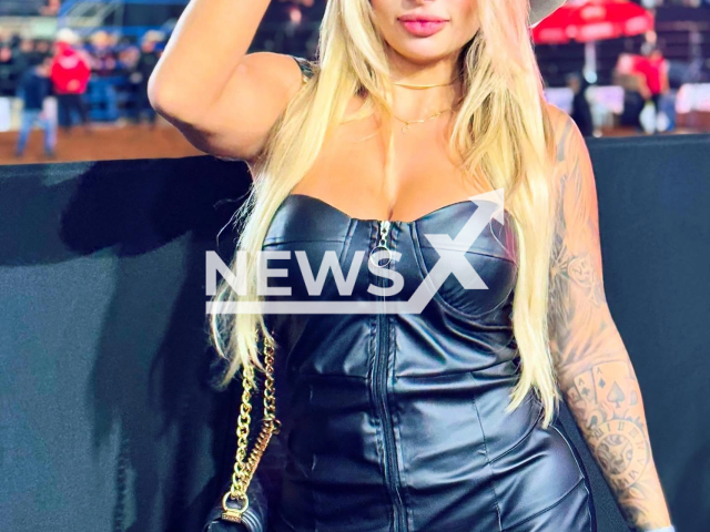 Camila Marodim, 30, poses in undated photo. She was arrested in Piraquara, Brazil. Note: Private photo taken from social media. (Newsflash)