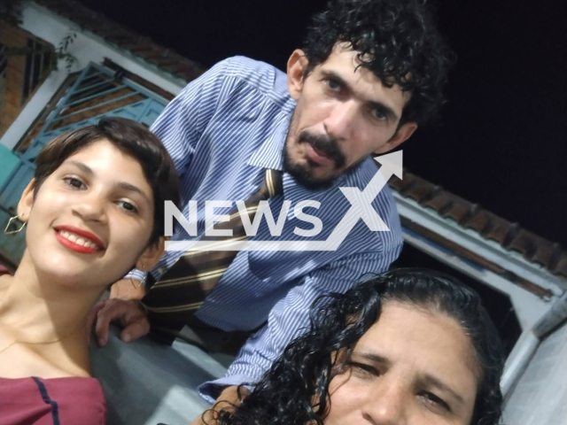 Marta Isabelle dos Santos Silva poses with her father and her stepmother, undated. She died in Porto Velho, Brazil. Note: Private photo taken from social media. (Newsflash)