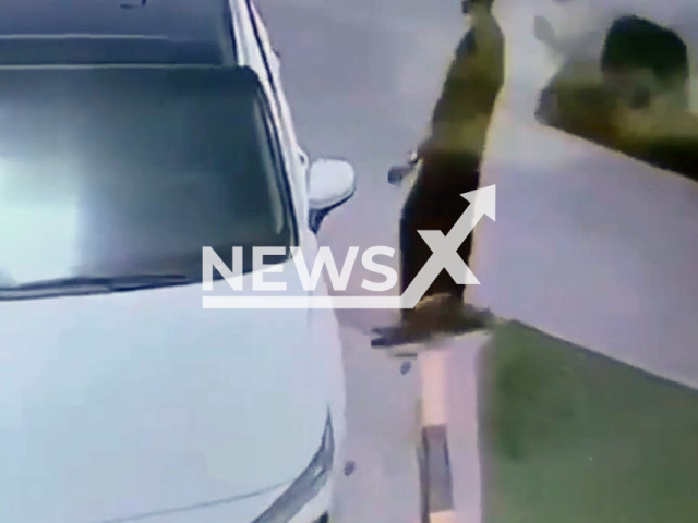 Man caught on camera while stealing a vehicle and got a child out of it before fleeing in Saudi Arabia.
Note: Photo is a screenshot from a video(Newsflash).