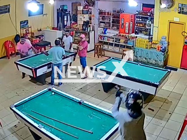 Man shoots Rodrigo Belarmino Fulgencio, 40, known as "Cowboy," and his girlfriend when she tries to intervene in Comodoro, Brazil, March 7, 2026. The man was shot dead while the woman survived. Note: Photo is a screenshot from the video (Newsflash)