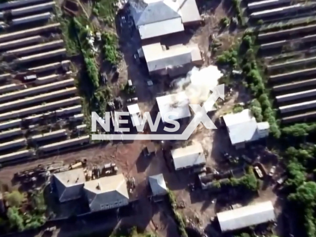 Ukrainian artillery units destroy the location of Russia's military equipment. Note: Picture is a screenshot from a video (www.dshv.mil.gov.ua/Newsflash)