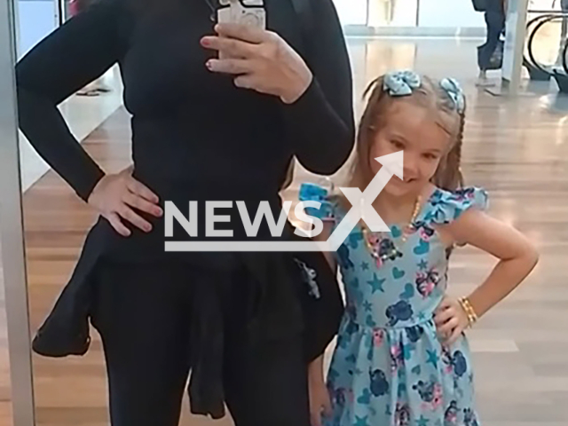 Aline Xavier and Lara Xavier pose in undated photo. They died in Campo Grande, Brazil. Note: Photo is a screenshot from video. (Newsflash)