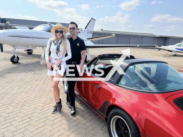 Picture shows Peet and Melany Viljoen, undated. They were reportedly arrested for shoplifting in Florida, US. Note: Private photo taken from social media. (Melany Viljoen/Newsflash)