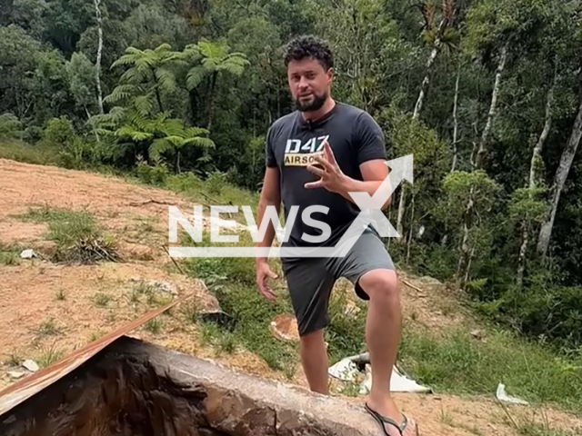 Video shows the bunker built by businessman in Joinville, SC in Brazil, undated. The bunker is about 30 square meters. Note: Photo is a screenshot from the video (@ninjaflowoficial/Newsflash)