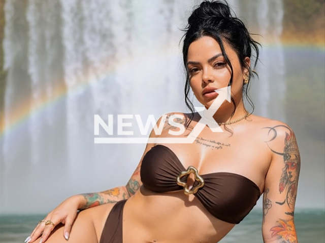 Rayssa Berbary poses in undated photo. She said she suffered violence from her ex-partner. Note: Private photo taken from social media. (@berbaryrayssa/Newsflash)