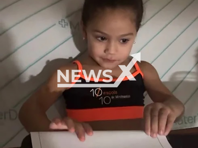 Picture shows Hulk's daughter, Zaya, undated. She suffered anaphylactic shock after eating a peanut cookie. Note: Private photo. (@hulkparaiba/Newsflash)