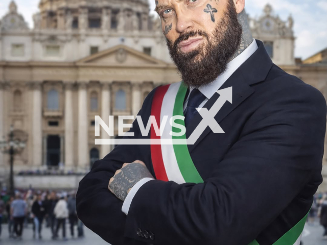 Massimiliano Minnocci poses in undated photo. He wants to run for a councillor in Rome, Italy. Note: Private photo. (@brasiliano_real/Newsflash)