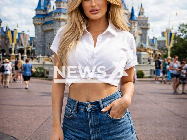 Brazilian influencer Marina Smith, 32, poses in undated photo. She said she was approached during a visit to a Disney park in Orlando, United States after other visitors complained about the outfit she was wearing. Note: Licensed photo. (@marinasmithoficial, CO ASSESSORIA/Newsflash)