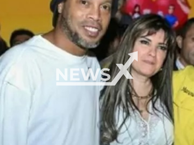 Picture shows Ronaldinho alongside Dalia Lopez, undated. She was arrested at a private residence in Asuncion, Paraguay. Note: Private photo. (Newsflash)