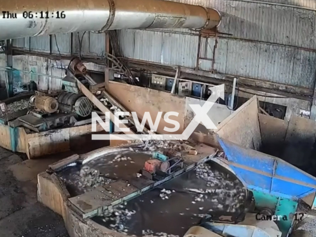 A worker dies after being pulled into a rubber grinder in Gia Lai, Vietnam, on May 07,2026. An investigation is ongoing. Note: Photo is a screenshot from a video. (Newsflash/NX)