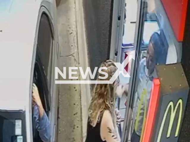 Customer assaults employee at McDonald's drive-thru fast-food restaurant in Brasilia, Brazil, May 1, 2026.Note: Photo is a screenshot from a video. (Newsflash/NX)