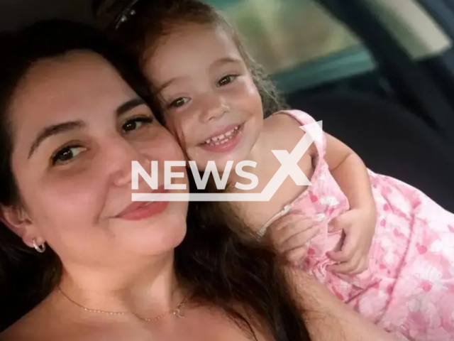 Picture shows Iria Djanira Roman Costa Talaska, 36, and Maria Laura Roman Talaska, 3, undated. They were found dead inside a car submerged in the Parana River, on Saturday, May 2, 2026, in Porto Rico, Brazil. Note: Private photo. (Newsflash/NX)