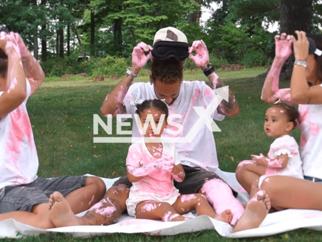 Neymar and Bruna Biancardi announce their third pregnancy in undated footage. The couple will have a third daughter. Note: Image is a screenshot from video. (Bruna Biancardi/Newsflash/NX)