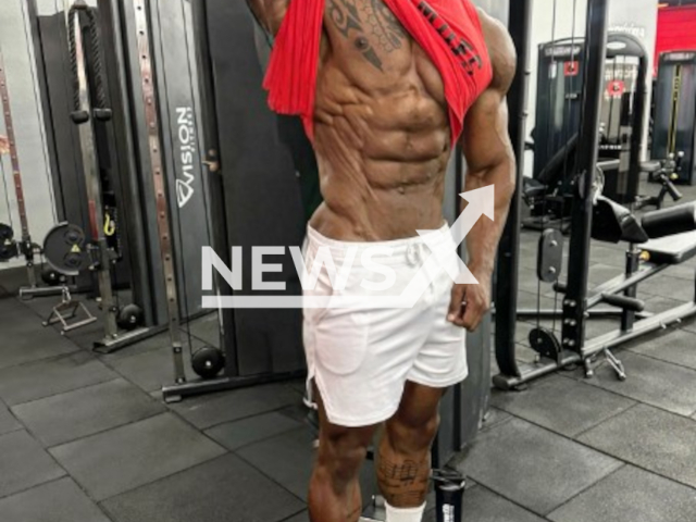 Bodybuilder Mailson Araujo, 35, poses in undated photo. He died after falling ill at home on Monday, July 13, 2026, in Alagoinhas, Brazil. Note: Private picture. (@mailsonaraujopro, Newsflash/NX)