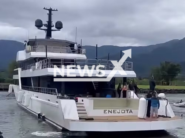 Video shows Neymar's yacht in Angra dos Reis, Brazil, undated. Note: Private photo. (Newsflash/NX)