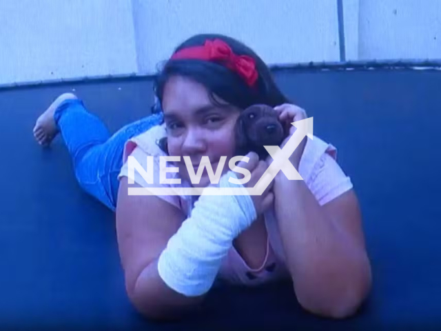 Amanda Maria Souza de Oliveira posing as a 12-year-old teenager, undated. She was arrested. Note: Private photo. (Newsflash/NX)