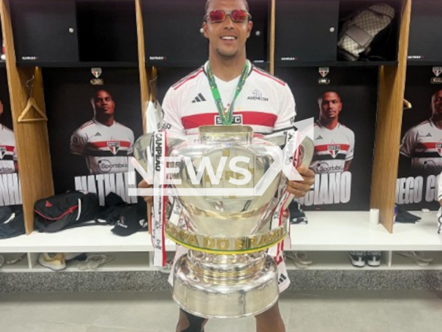 Vasco da Gama striker David Correa poses in undated photo.  He was raided by police for drug and arms trafficking and money laundering. Note: Private picture. (@davidcorrea/Harrisons)