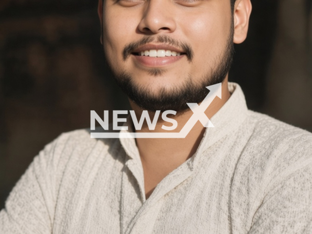 Petrol pump worker Tushar Khamri, 24, Poses in undated photo. He died after he was hit in the head by a burst refueling hose in Jamshedpur, India. Note: Photo is a screenshot from a video. (Harrisons)