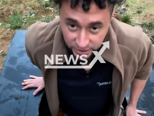 Influencer Andre Luiz, known as Ninja Flow, enters bunker after two months in rural area of Joinville, Brazil, undated. Note: Photo is a screenshot from a video. (@ninjaflowoficial/Harrisons)