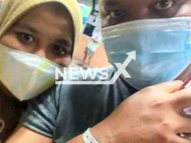 A snake allegedly bit Sabri Tazali, 28, (pictured) while he was playing games on his mobile phone while using the toilet in his home in Selangor, Malaysia on 28th March 2022. Note: Private picture (@sabritazali/Newsflash)