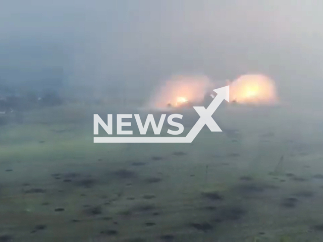 Russian TOS-1A shelling Ukrainian positions near Novomykhailivka, Donetsk region in May 2022. Note: This picture is a screenshot from the video (@DefenceU/Newsflash).