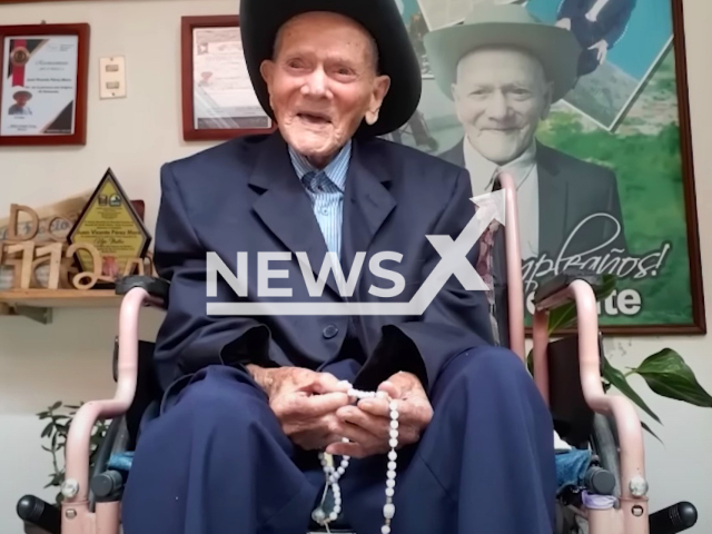 Venezuelan Juan Vicente Mora (pictured), declared the oldest person in the world by Guinness World Records, will celebrate his 113th birthday on 27th May 2022. Note: Picture is a screenshot from a video (Newsflash)