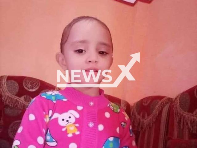 Sajda (pictured), a four and a half year old girl, was sexually abused and killed by a man in Kafr El Sheikh Governorate, Egypt. Note: Private picture (Newsflash)