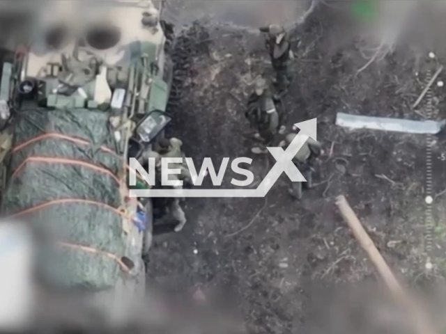 Filigree precise work of special forces of the 15th Main Directorate who destroyed dozen occupiers from a drone Near Zaporozhye. Note: Photo is a screenshot from the video (Pravda Gerashchenko/Newsflash)