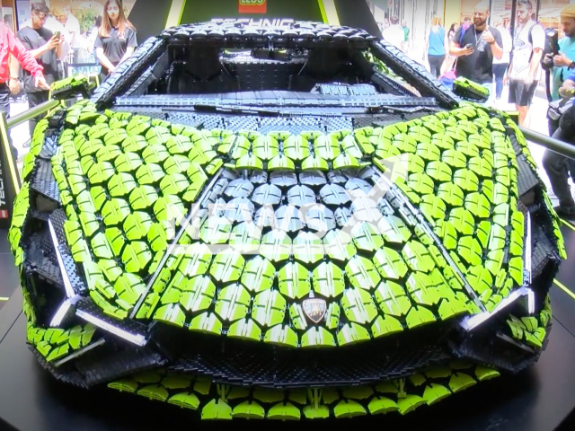 Lego's life-size Lamborghini Sian FKP 37 is on display in Akasya shopping centre in Istanbul, Turkey. Note: Picture is a screenshot from a video (Newsflash)