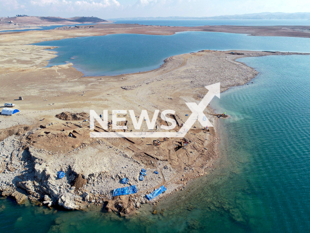 The archaeological site of Kemune in the dried-up area of the Mosul reservoir.
Note: Licensed photo(Universities of Freiburg and Tubingen, KAO/Newsflash).