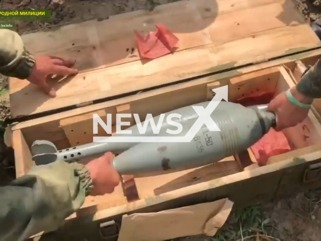 Mortarmen of the Peoples Militia of the LPR destroy enemy firing points. Note: Picture is a screenshot from a video (People's Militia of the LPR/Newsflash)