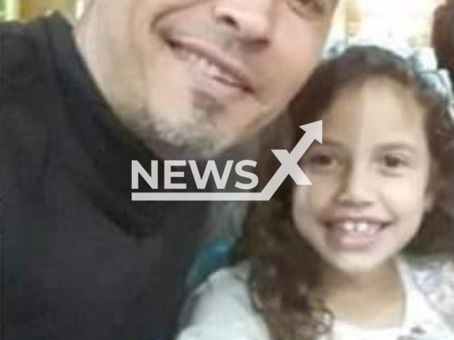 Antonella, a 7-year-old girl is beheaded by her stepfather Marciel Medeiros, 41, pictured together in Itajai, Brazil, on 30th May.
Note: Private photo.  (Newsflash)