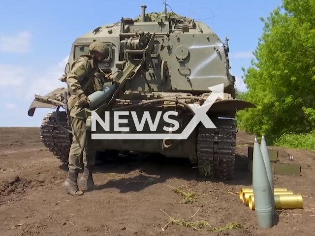 Combat work of crews of 152-mm self-propelled howitzers.
Note: Photo is a screenshot from a video( Ministry of Defense of Russia/Newsflash).