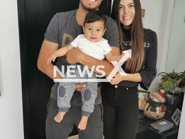 Lily Pacheco, 31, wife of Mexican player Ulises Davila, both pictured with their child, Ulises Junior,  died in the early hours of Sunday to Monday, (30 May). 
Note: Private photo.  (@ulidavila/Newsflash)