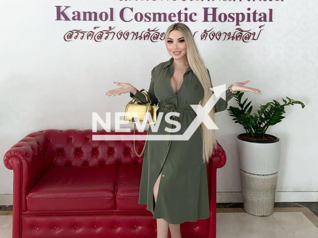 Jessica Alves, pictured at the hospital,   shared the results of the facial feminization surgeries   performed in Thailand, on 1st June, 2022.
Note: Private photo.  (@jessicaalvesuk/Newsflash)